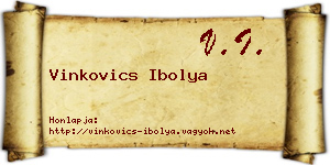 Vinkovics Ibolya névjegykártya
