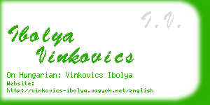 ibolya vinkovics business card